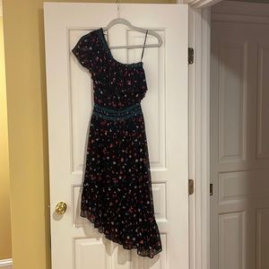 Joie floral maxi dress. One shloulder.